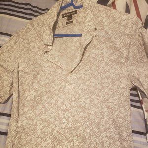 Michael Kors White Mens Stretch Dress Shirt